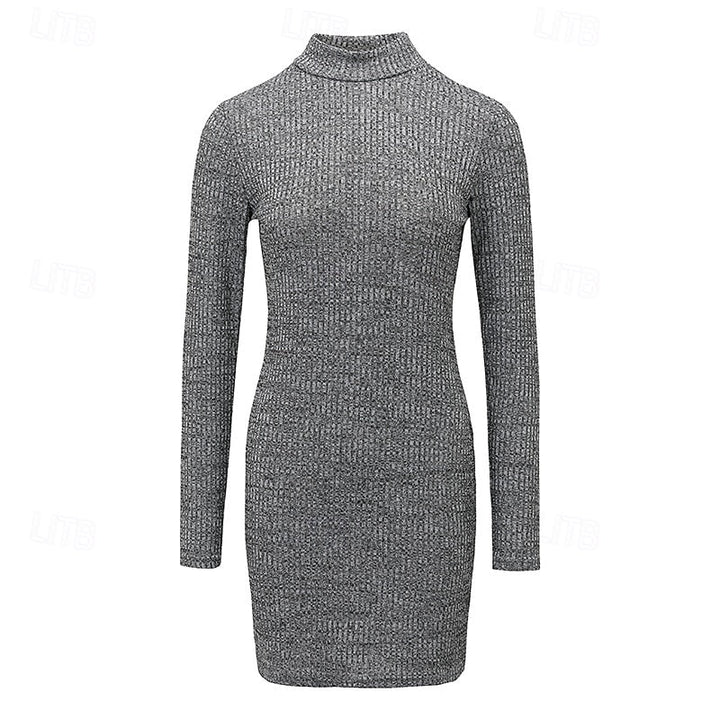 Harper | Ribbed Turtleneck Sweater Dress